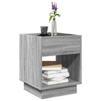 Couchtisch mit Infinity-LED Grau Sonoma 40x40x50 cm