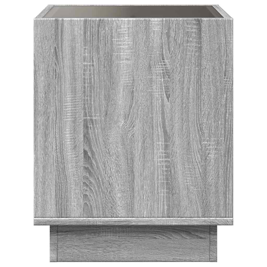 Couchtisch mit Infinity-LED Grau Sonoma 40x40x50 cm