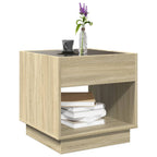 Couchtisch mit Infinity-LED Sonoma-Eiche 50x50x50 cm