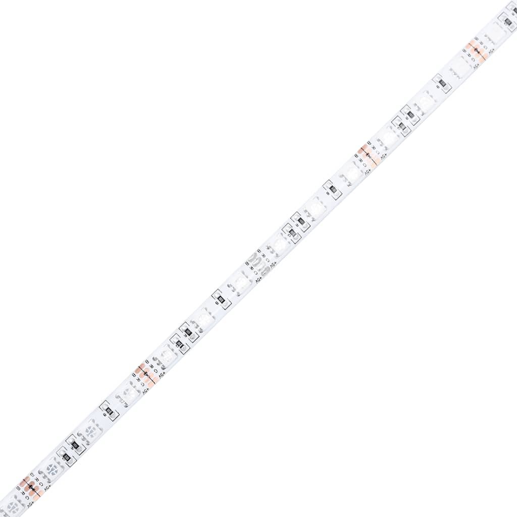 Couchtisch mit Infinity-LED Braun Eichen-Optik 50x50x50 cm