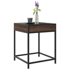 Couchtisch mit Infinity-LED Braun Eichen-Optik 40x40x51 cm