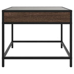 Couchtisch mit Infinity-LED Braun Eichen-Optik 50x50x41 cm