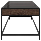 Couchtisch mit Infinity-LED Braun Eichen-Optik 90x50x41 cm