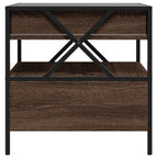 Couchtisch mit Infinity-LED Braun Eichen-Optik 50x50x51 cm