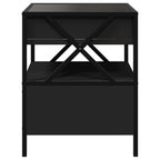 Couchtisch mit Infinity-LED Schwarz 40x40x51 cm