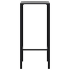 3-tlg. Gartenbar-Set Schwarz Pulverbeschichteter Stahl