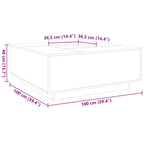 Couchtisch Sonoma-Eiche 100x100x40 cm Holzwerkstoff