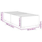 Bettgestell ohne Matratze Schwarz 90x190 cm Stoff