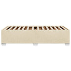 Bettgestell ohne Matratze Creme 90x190 cm Stoff