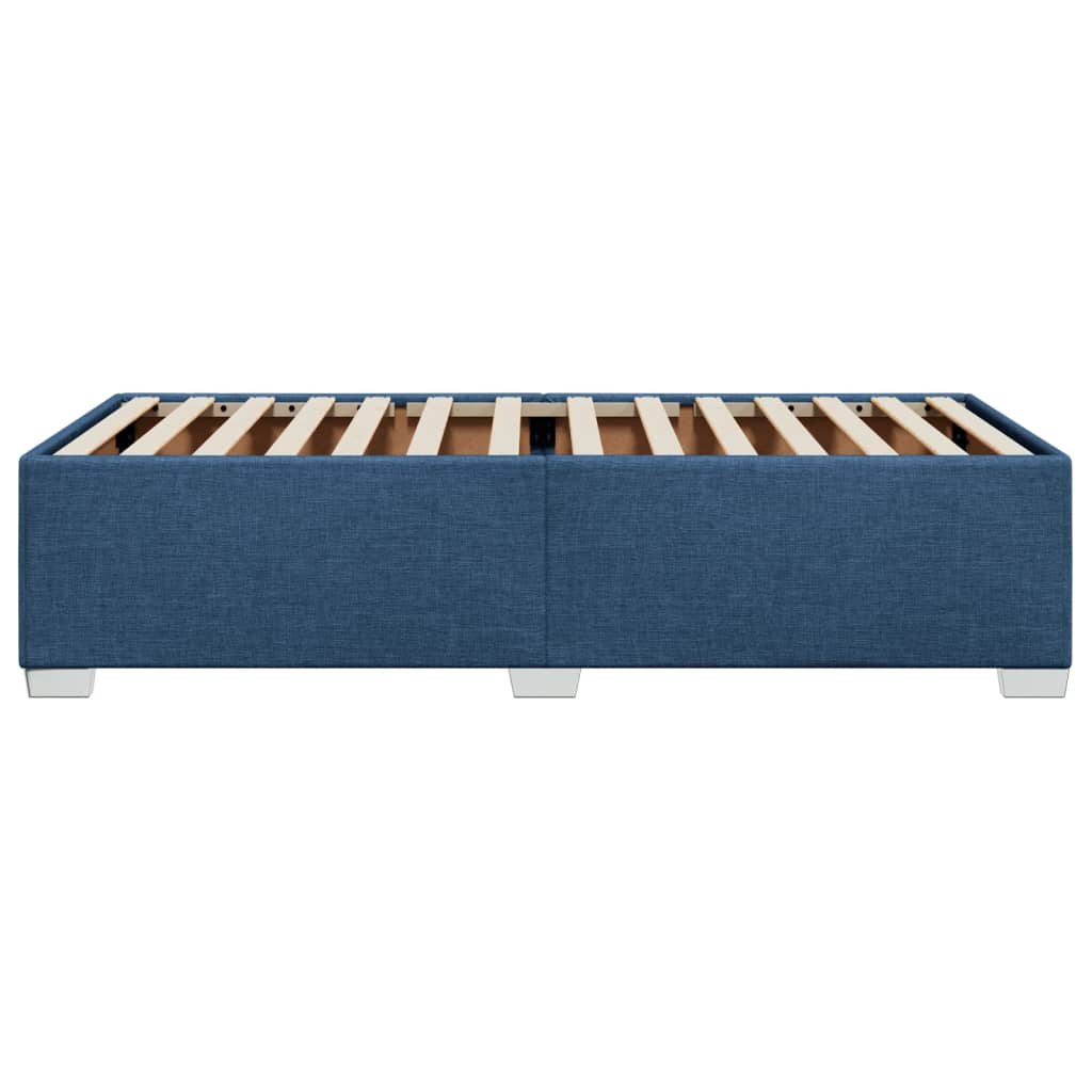 Bettgestell ohne Matratze Blau 90x190 cm Stoff