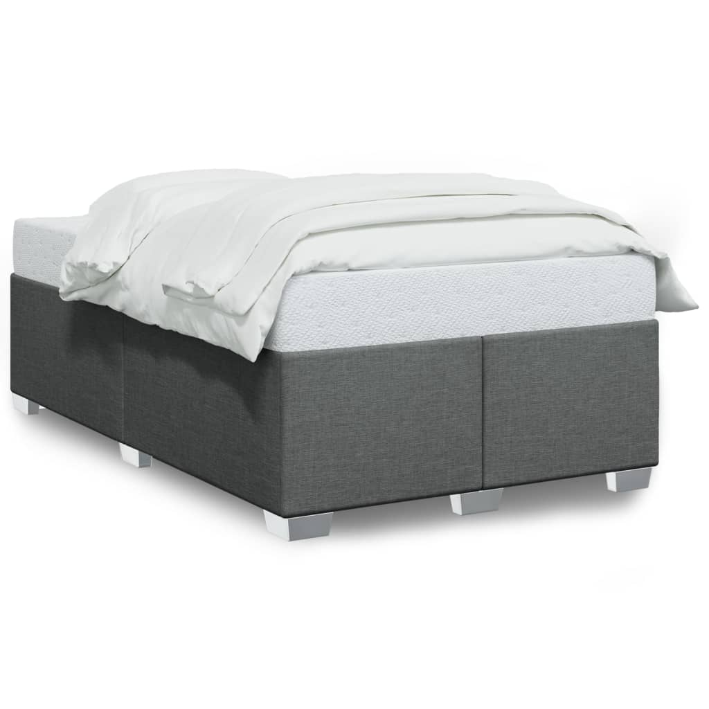 Bettgestell ohne Matratze Dunkelgrau 120x190 cm Stoff
