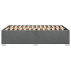 Bettgestell ohne Matratze Dunkelgrau 120x190 cm Stoff