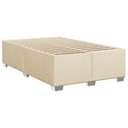 Bettgestell ohne Matratze Creme 120x190 cm Stoff