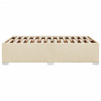 Bettgestell ohne Matratze Creme 120x190 cm Stoff