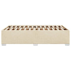Bettgestell ohne Matratze Creme 120x200 cm Stoff