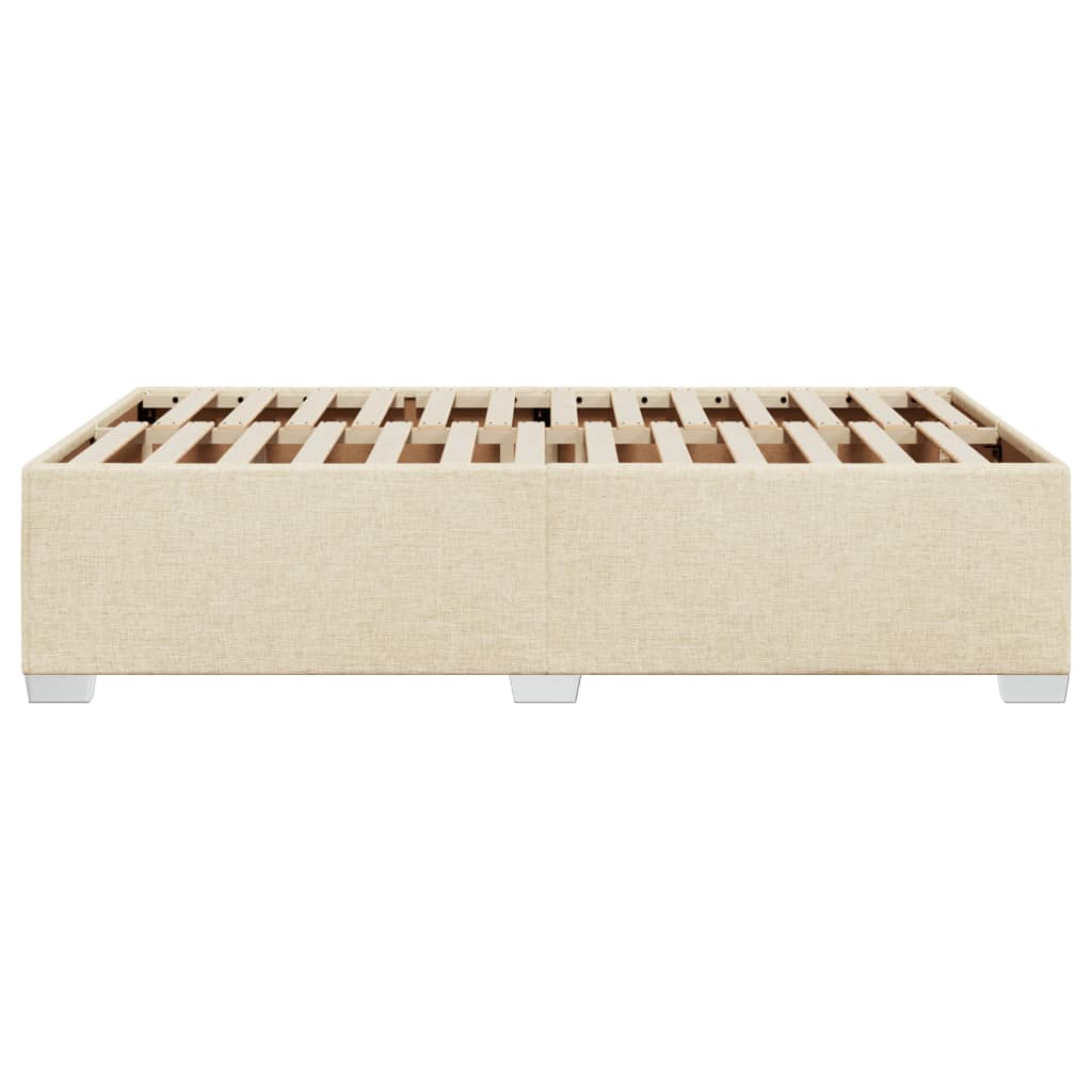 Bettgestell ohne Matratze Creme 120x200 cm Stoff