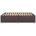 Bettgestell ohne Matratze Dunkelbraun 140x190 cm Stoff