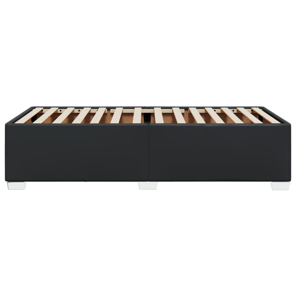 Bettgestell Schwarz 90x190 cm Kunstleder