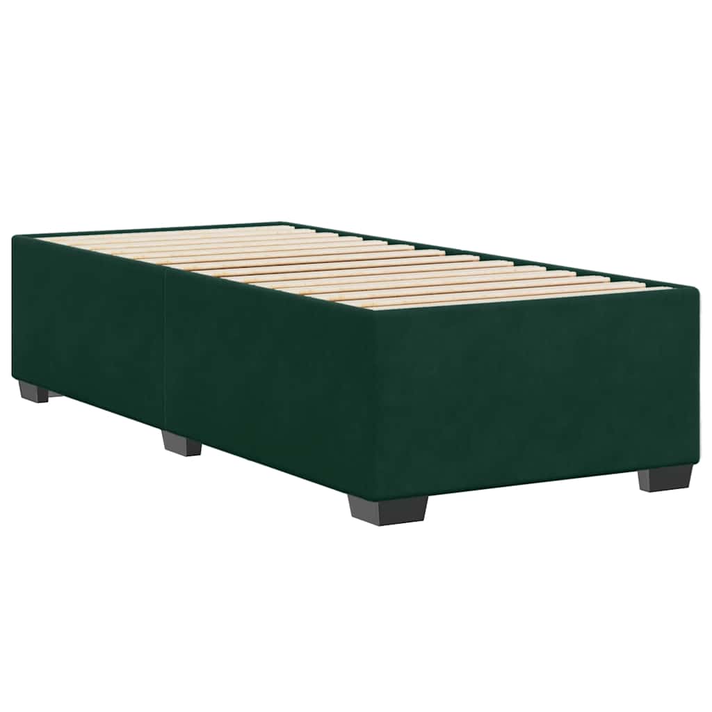 Bettgestell ohne Matratze Dunkelgrün 80x200 cm Samt