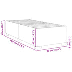 Bettgestell ohne Matratze Hellgrau 90x190 cm Samt