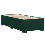 Bettgestell ohne Matratze Dunkelgrün 100x200 cm Samt