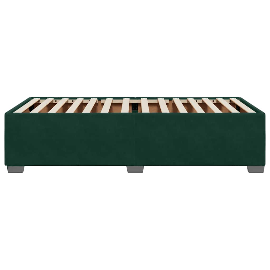 Bettgestell ohne Matratze Dunkelgrün 100x200 cm Samt