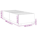 Bettgestell ohne Matratze Dunkelgrün 100x200 cm Samt