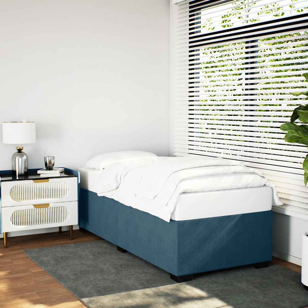 Bettgestell Blau 100x200 cm Samt