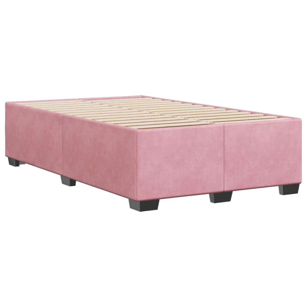 Bettgestell ohne Matratze Rosa 120x190 cm Samt