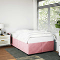 Bettgestell ohne Matratze Rosa 120x190 cm Samt