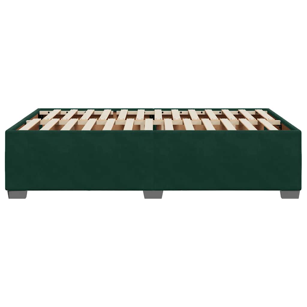 Bettgestell ohne Matratze Dunkelgrün 120x200 cm Samt