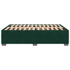Bettgestell ohne Matratze Dunkelgrün 140x190 cm Samt
