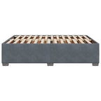 Bettgestell ohne Matratze Dunkelgrau 140x200 cm Samt