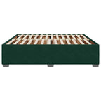 Bettgestell ohne Matratze Dunkelgrün 180x200 cm Samt