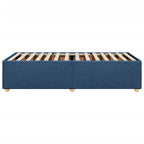 Bettgestell ohne Matratze Blau 90x190 cm Stoff