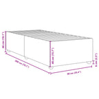 Bettgestell ohne Matratze Blau 90x200 cm Stoff