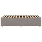 Bettgestell ohne Matratze Taupe 100x200 cm Stoff