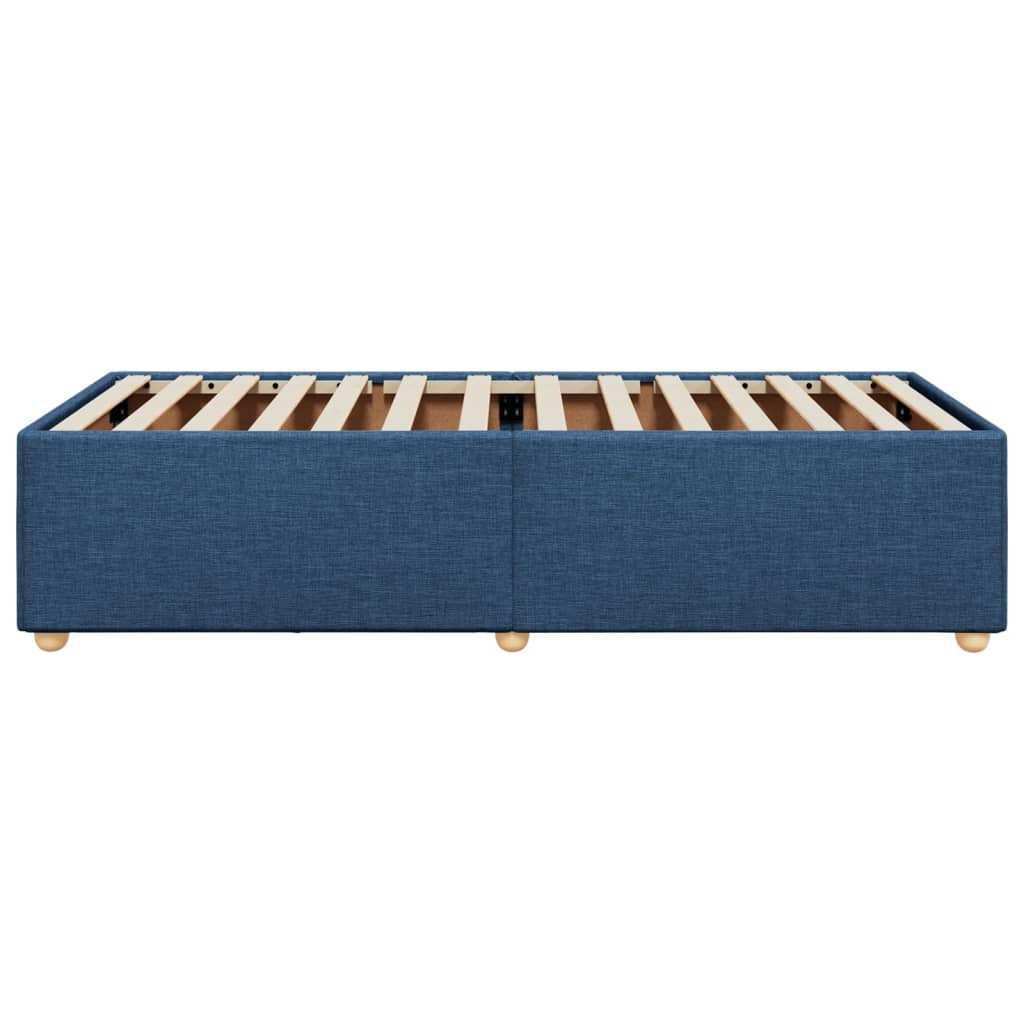 Bettgestell ohne Matratze Blau 100x200 cm Stoff