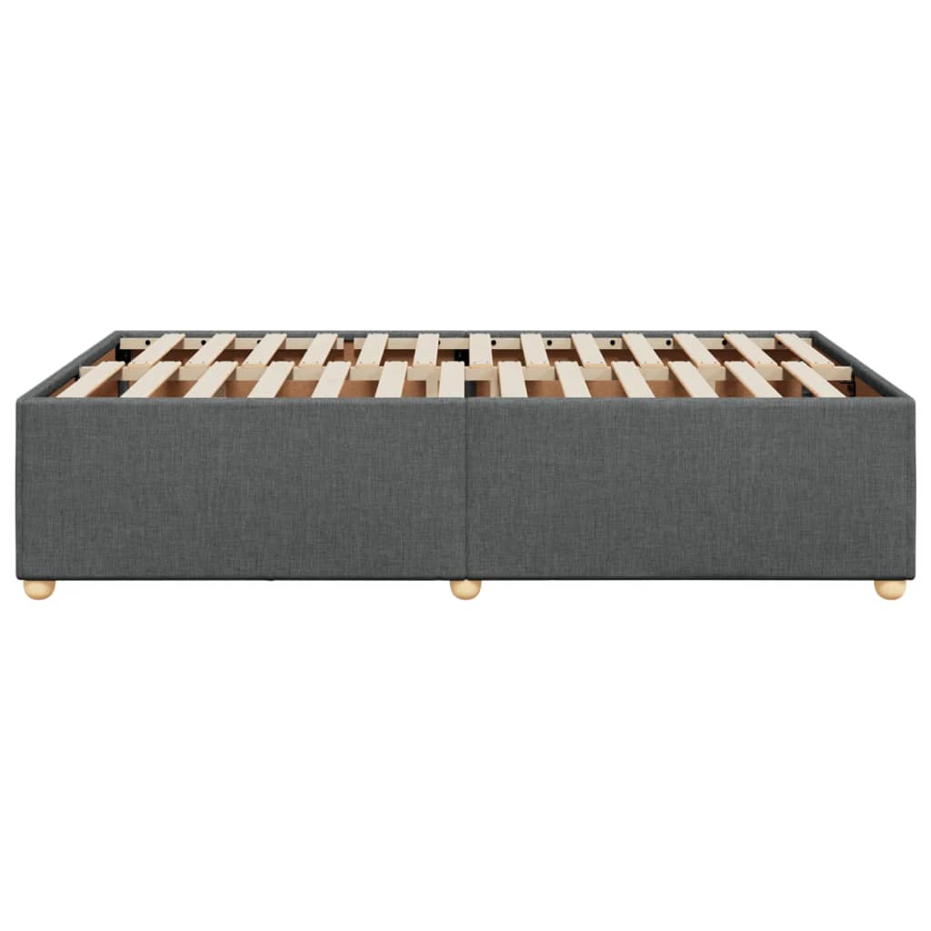 Bettgestell ohne Matratze Dunkelgrau 120x190 cm Stoff