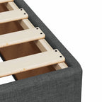 Bettgestell ohne Matratze Dunkelgrau 120x190 cm Stoff