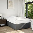 Bettgestell ohne Matratze Dunkelgrau 120x190 cm Stoff