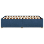 Bettgestell ohne Matratze Blau 120x190 cm Stoff