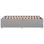 Bettgestell ohne Matratze Hellgrau 120x200 cm Stoff