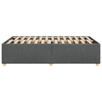 Bettgestell ohne Matratze Dunkelgrau 120x200 cm Stoff