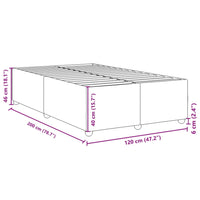 Bettgestell ohne Matratze Blau 120x200 cm Stoff