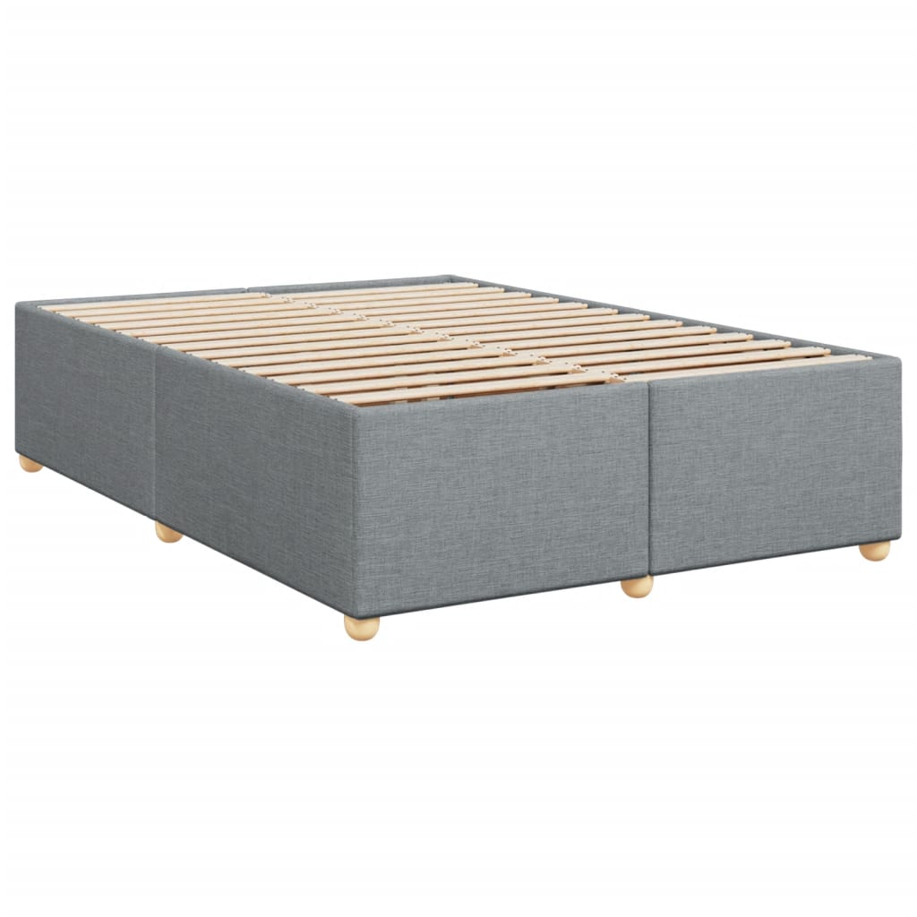 Bettgestell ohne Matratze Hellgrau 140x190 cm Stoff