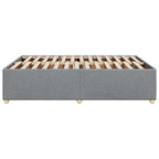 Bettgestell ohne Matratze Hellgrau 140x190 cm Stoff
