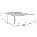 Bettgestell ohne Matratze Dunkelgrau 140x190 cm Stoff