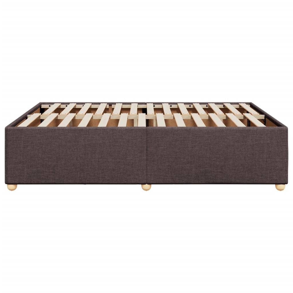 Bettgestell ohne Matratze Dunkelbraun 140x190 cm Stoff