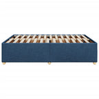 Bettgestell ohne Matratze Blau 140x190 cm Stoff